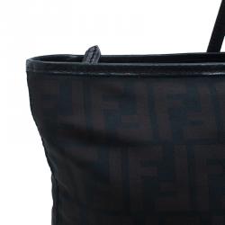 Pre Owned Fendi Tobacco Zucca Roll Tote Bag
