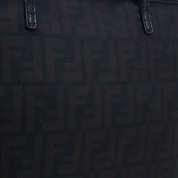 Pre Owned Fendi Tobacco Zucca Roll Tote Bag