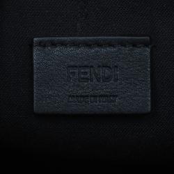 Pre Owned Fendi Black Textured Leather 2Jours Bugs Crossbody Bag