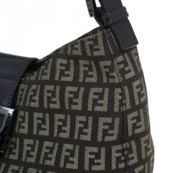 Fendi Brown Zucca Canvas Baguette Shoulder Bag