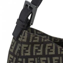 Fendi Brown Zucca Canvas Baguette Shoulder Bag