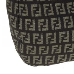 Fendi Brown Zucca Canvas Baguette Shoulder Bag