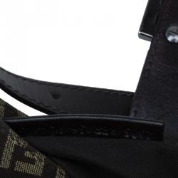 Fendi Brown Zucca Canvas Baguette Shoulder Bag