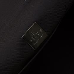 Pre Owned Fendi Tobacco Zucca Canvas Bauletto Bag