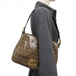 مملوكة مسبقًا حقيبة كتف فندي ماما فورإيفر كانفاس مقوى زوكينو توباكو 