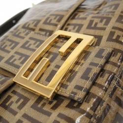 مملوكة مسبقًا حقيبة كتف فندي ماما فورإيفر كانفاس مقوى زوكينو توباكو 