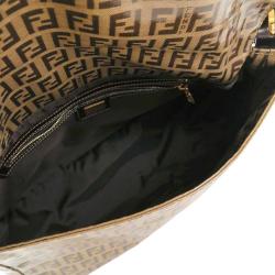 مملوكة مسبقًا حقيبة كتف فندي ماما فورإيفر كانفاس مقوى زوكينو توباكو 