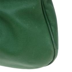 Pre Owned Fendi Green Leather To You Convertible Clutch Bag