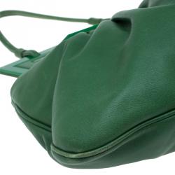 Pre Owned Fendi Green Leather To You Convertible Clutch Bag