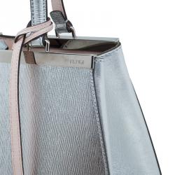 Pre Owned Fendi Bi Color Leather Large 3Jours Tote Bag