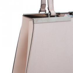 Pre Owned Fendi Bi Color Leather Large 3Jours Tote Bag