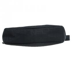 Pre Owned Fendi Black Zucchino Canvas Borsa Forever Pochette