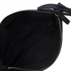 Pre Owned Fendi Black Zucchino Canvas Borsa Forever Pochette