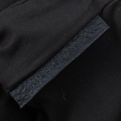 Pre Owned Fendi Black Zucchino Canvas Borsa Forever Pochette