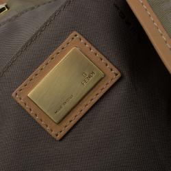 Pre Owned Fendi Green Zucchino Canvas Roll Tote