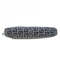 Pre Owned Fendi Dark Blue Zucchino Canvas Pochette