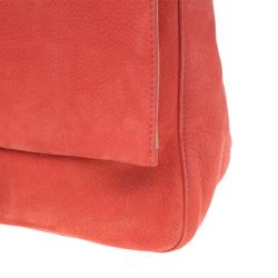 Pre Owned Fendi Orange Soft Leather Mama Forever Shoulder Bag