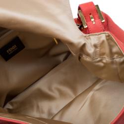 Pre Owned Fendi Orange Soft Leather Mama Forever Shoulder Bag