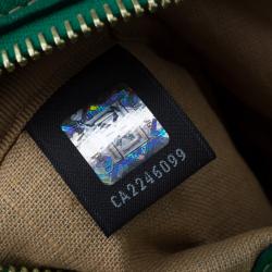 Pre Owned Fendi Green Leather Selleria Leather Small Crossbody Bag