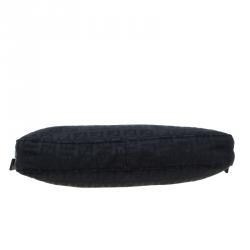 Pre Owned Fendi Black Zucchino Canvas Pochette Bag