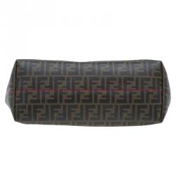Pre Owned Fendi Tobacco Zucca Coated Canvas Spalmati Roll Shopper Tote