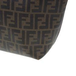 Pre Owned Fendi Tobacco Zucca Coated Canvas Spalmati Roll Shopper Tote