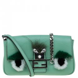 Fendi Monster Eye Baguette Crossbody Bag