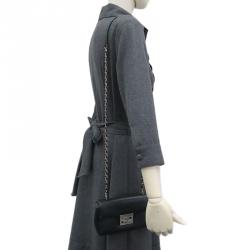 Pre Owned Fendi Black Nappa Leather Mini Be Baguette Crossbody Bag