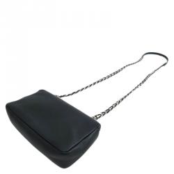 Pre Owned Fendi Black Nappa Leather Mini Be Baguette Crossbody Bag