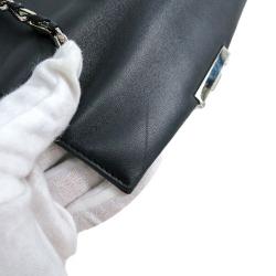 Pre Owned Fendi Black Nappa Leather Mini Be Baguette Crossbody Bag