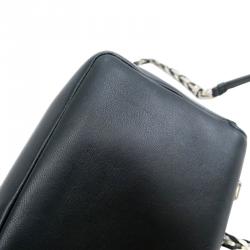 Pre Owned Fendi Black Nappa Leather Mini Be Baguette Crossbody Bag