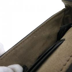 Pre Owned Fendi Black Nappa Leather Mini Be Baguette Crossbody Bag