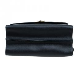 Pre Owned Fendi Black Calfskin Leather Demi Jour Top Handle Bag