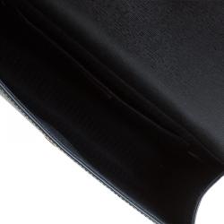 Pre Owned Fendi Black Calfskin Leather Demi Jour Top Handle Bag