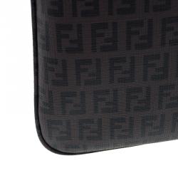 Pre Owned  Fendi Dark Brown Zucchino Spalmati Coated Canvas Small Forever Crossbody Bag