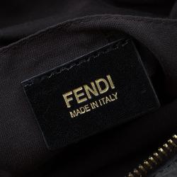 Pre Owned  Fendi Dark Brown Zucchino Spalmati Coated Canvas Small Forever Crossbody Bag