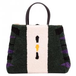 Pre Owned Fendi Multicolor Shearling Large 2Jours Tote