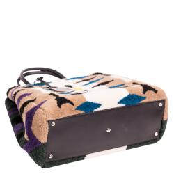 Pre Owned Fendi Multicolor Shearling Large 2Jours Tote