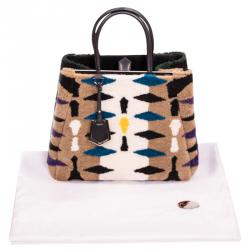 Pre Owned Fendi Multicolor Shearling Large 2Jours Tote