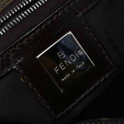 Pre Owned Fendi Tobacco Zucca Canvas Shopper Tote