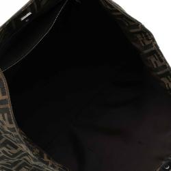 Pre Owned Fendi Tobacco Zucca Canvas Large Shopping Tote