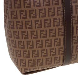 مملوكة مسبقًا حقيبة يد فندي سبالماتي كانفاس زوكينو مقوى بني