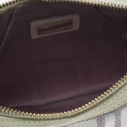 Pre Owned Fendi Off White/Beige Zucca Canvas Pochette Bag