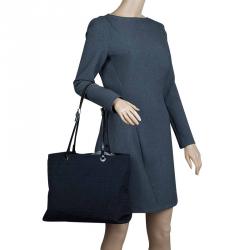 Pre Owned Fendi Black Zucca Canvas Tote