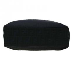 Pre Owned Fendi Black Zucca Canvas Tote