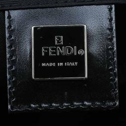 Pre Owned Fendi Black Zucca Canvas Tote