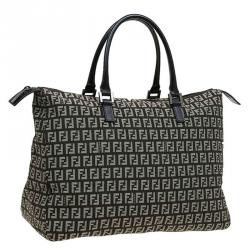 Pre Owned Fendi Brown Zucchino Canvas Shopping Tote