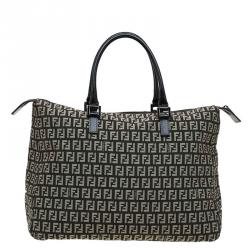 Pre Owned Fendi Brown Zucchino Canvas Shopping Tote