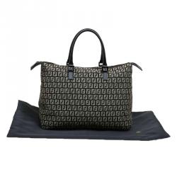 Pre Owned Fendi Brown Zucchino Canvas Shopping Tote