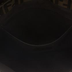 Pre Owned حقيبة فندي ميا قلاب كانفاس زوكا توباكو بني